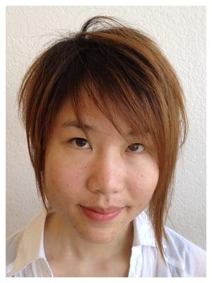 asymmetric short bob