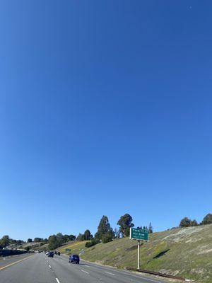 Gorgeous Skies on scenic Hwy 280 Northbound to SF by Hillsborough CA Sun 1/23/22