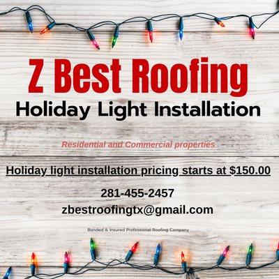 Holiday light installation