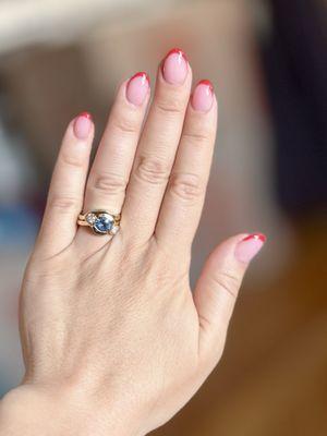 Color tips French manicure!
