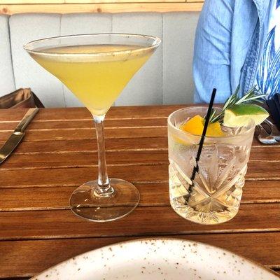 C.B.D.'s Knees + SV Gin & Tonic.