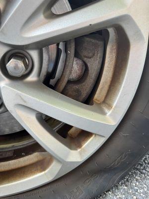 brake caliber against rim