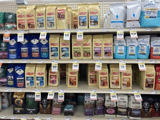 The line of Our Family brand of coffees