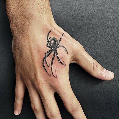 Sick spider tattoo - Done by our artist Mike Sizemore at Kill Em All Tattoo