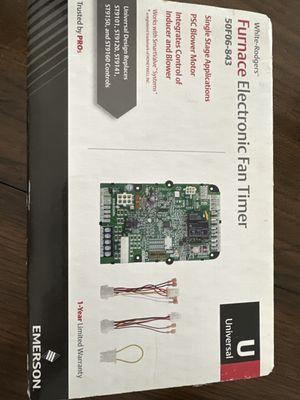 New replacement control board that was stocked on the van.