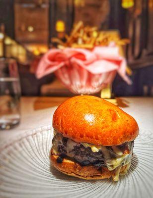 Burger and fries