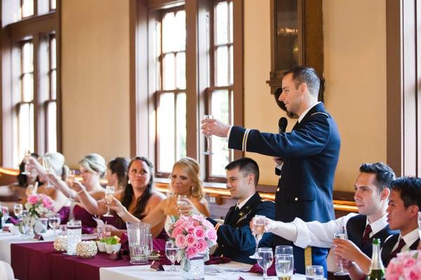 Head table at Elks Lodge