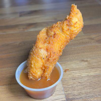 Chicken tender, dunked