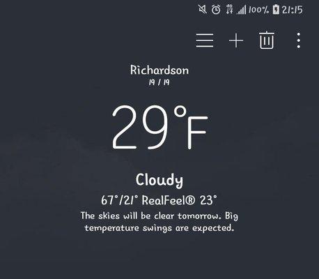 but no snow...