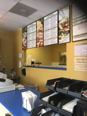 Walk up service counter