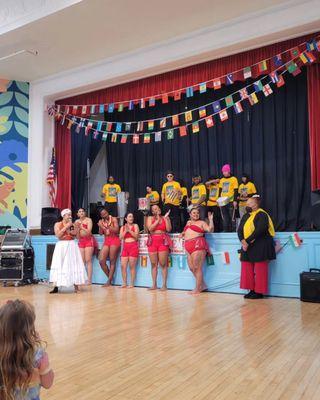 Loco Bloco at a school performance