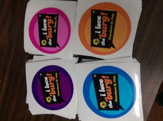 I Love the Burg Stickers!