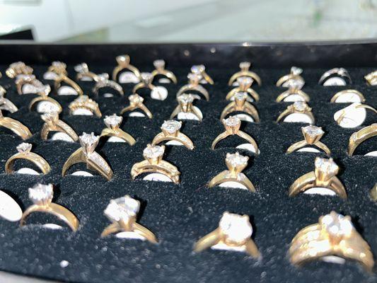 These are some rings that the jeweler has made
