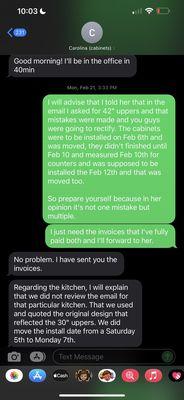 Text admitting to errors