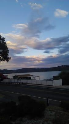 View from pool area as the sun is setting.