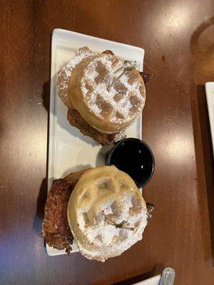 Chicken and waffle sliders