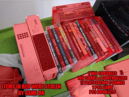 More stuff that they stole and probably sold. I didn't get a cent for any of this.