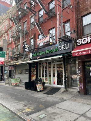 Front entrance of the Soho Olive Branch Deli