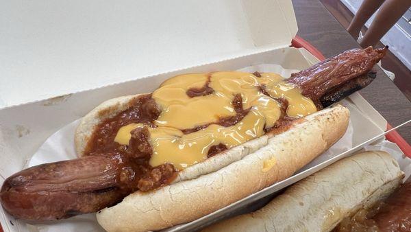 The chili and cheese