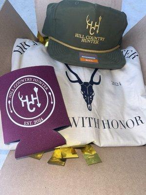 The Hunt With Honor shirt and the Sonora Sunrise hat I purchased on their website!