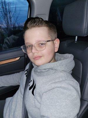 He's never loved his haircut this much! Thanks Kyle!