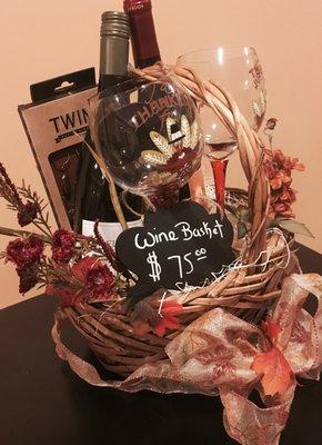 Custom gift baskets available. Please email or call us for more information.