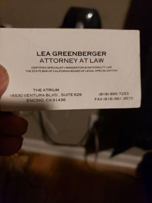 Greenberger Lea Atty At Law