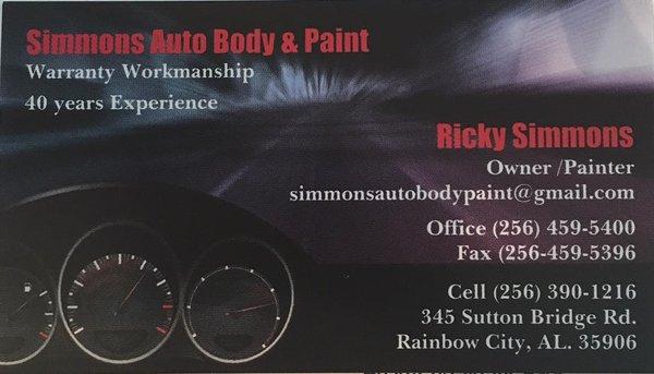 Simmons Auto Body and Paint
