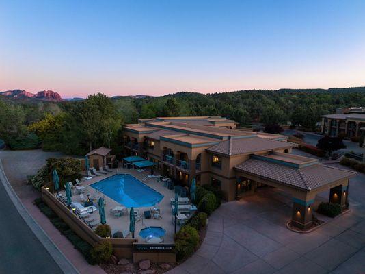 Aerial View of Mountain Modern Sedona