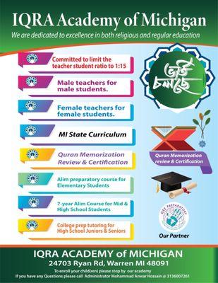 Iqra academy of Michigan.