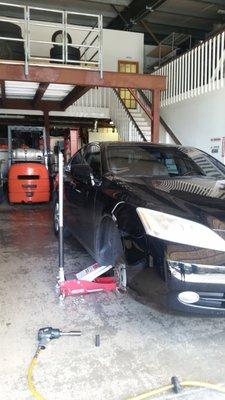 Getting that tire patched