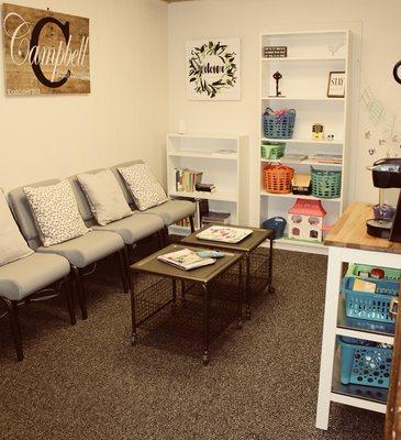 Get comfy in our waiting room. Make a cup of coffee and grab a magazine if you have a short wait.