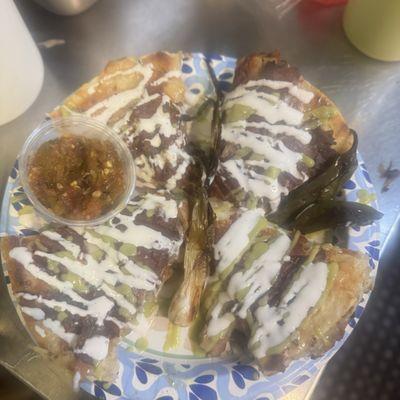 Tortuguita with molcajete chile