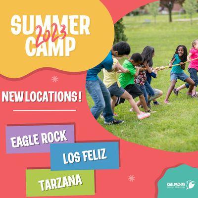 Our locations summer 2023 plus online camp!
