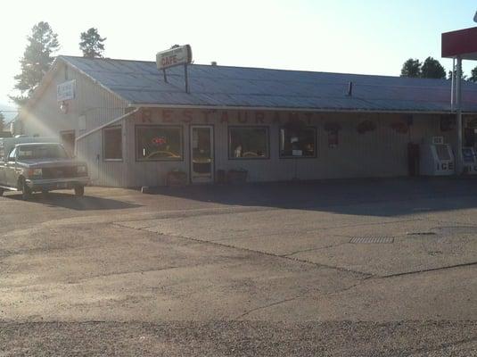 Adjacent to the gas station