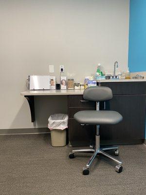 Consultation room. My procedure was performed in a different room that looked more like an operating room.