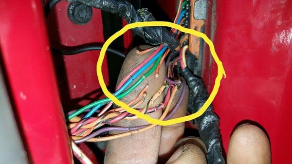Broken wires in drivers door, no power windows, door locks or mirrors