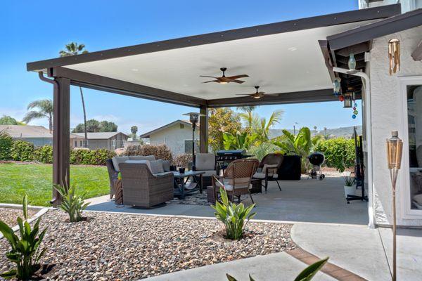 Roof mounted solid roof