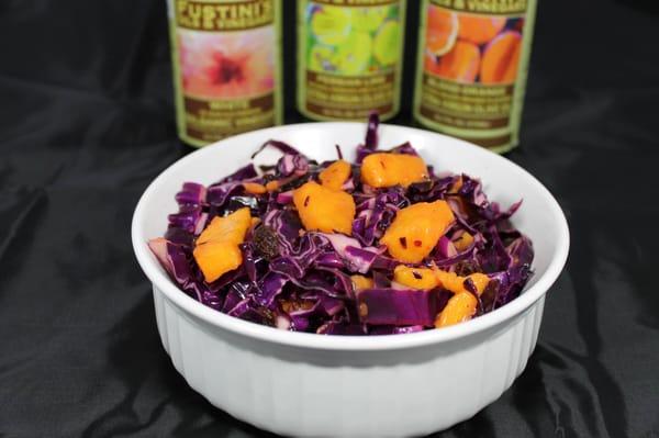 Combine vegetables and fruits into unique combinations. Try adding a little olive oil and balsamic vinegar to blend favors...