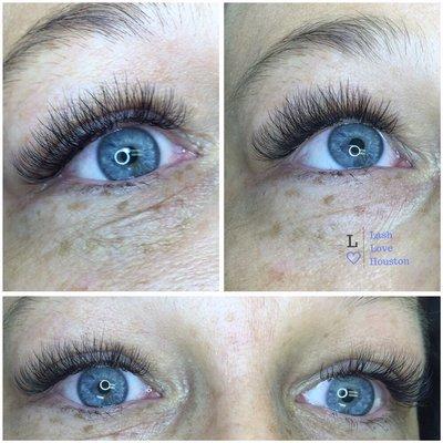 Stunning 2-3D eyelash extensions.
