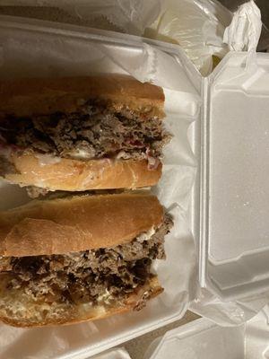 Bacon steak and cheese
