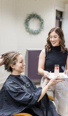 Sip and Snack for our color guests is a favorite!