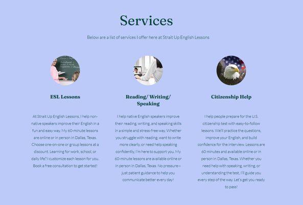 Strait Up English Lessons