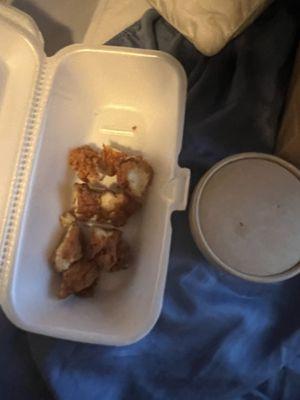 This amount of chicken and a large corn was at least 16 dollars. Plus a soggy cone. I'm in disbelief.