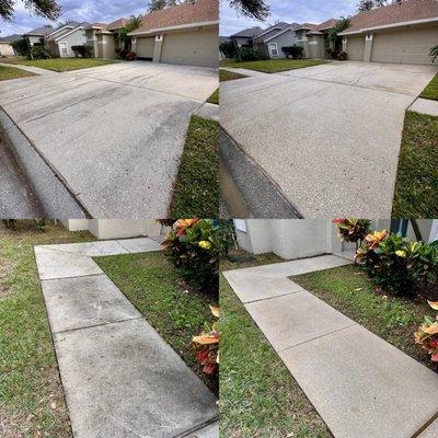 Entire driveway, walkway and sidewalk!!