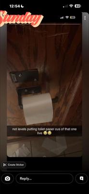 Levels stocking their bathroom after a LIVE on Facebook went viral about them not having toilet paper.