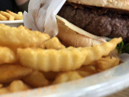 Pastrami Burger with Fries
