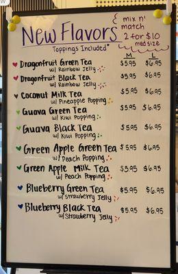 Special for new flavor 2 medium size for $10.