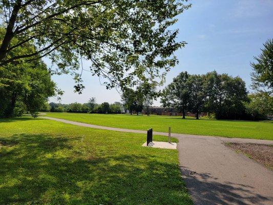 Green space and paved trail