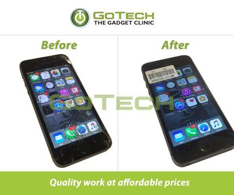 iPhone 5S Cracked Glass Screen & LCD Repair by Gotech